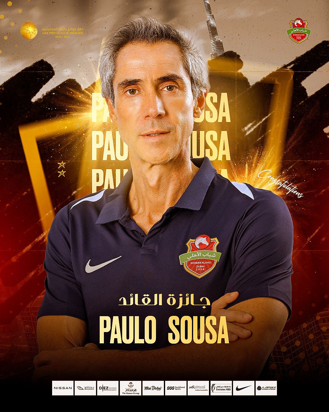 Congratulations to our coach Paulo Sousa