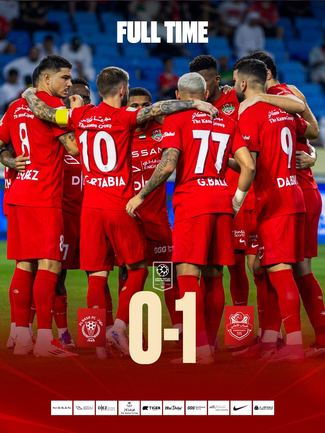 Shabab Alahli wins Al Nasr 1-0