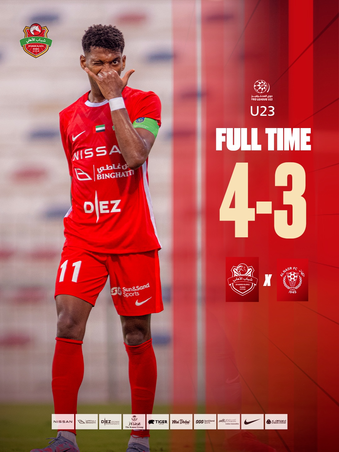 Shabab Alahli wins Sl Nasr 4-3