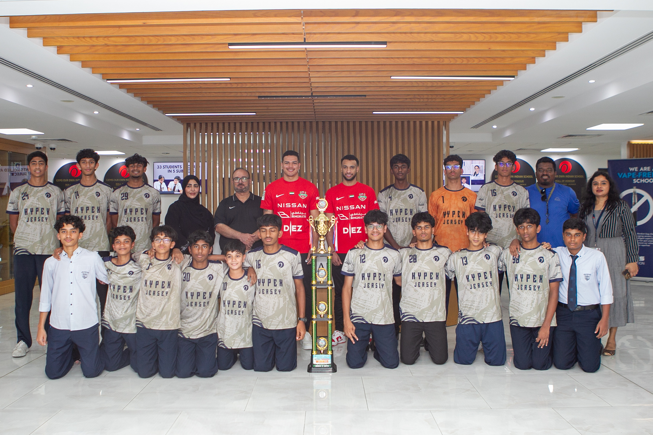 Ahmed Abdulla Jamil and Rikelme Hernandes Rocha visited GEMS Our Own School