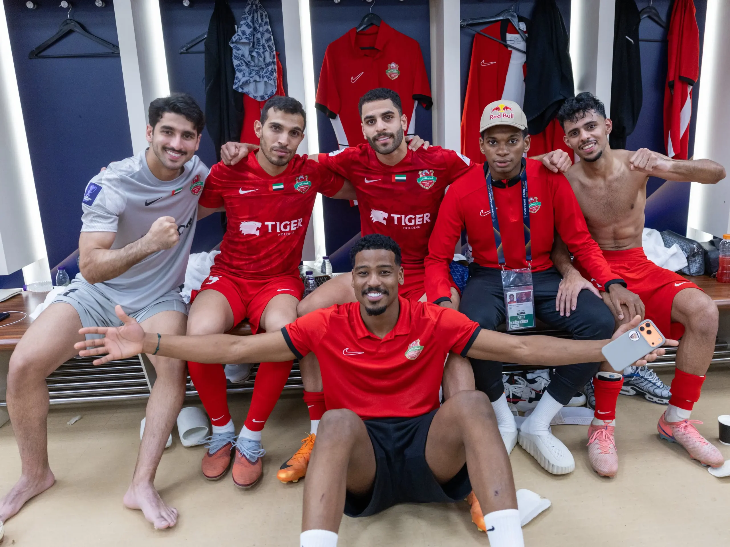 Players celebrating qualification to the AFC Elite semi-finals